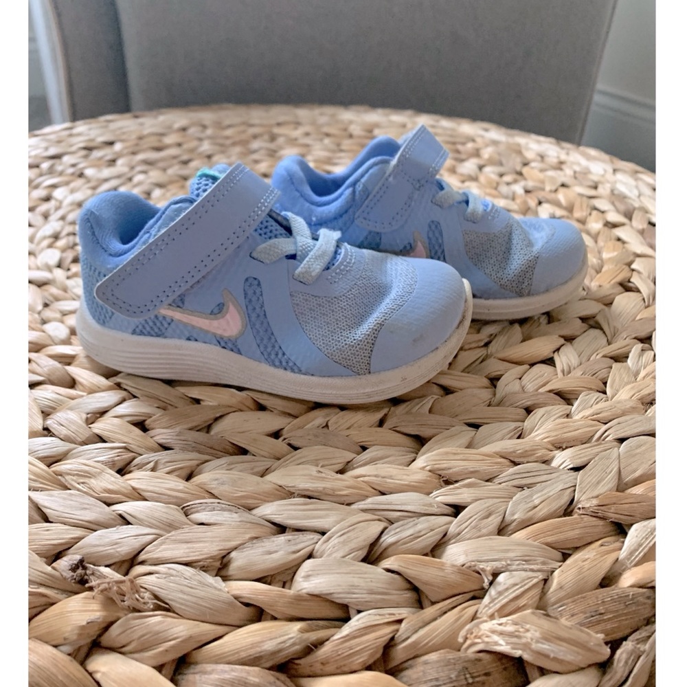 Toddler Blue and Pink Nike Shoes